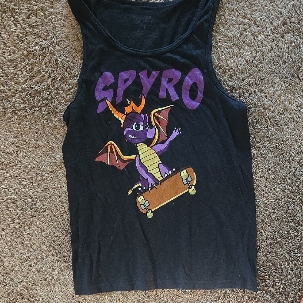 SPY Black Tank Top with Vibrant Graphic